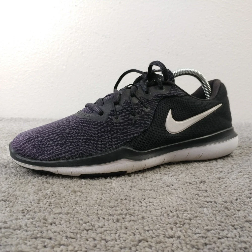 Nike Flex Supreme TR 6 Womens 9 Running Shoes Black Gray 909014-001 Sneaker